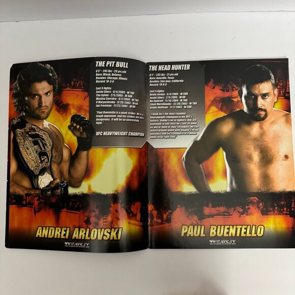 Ultimate Fighting Championship UFC 55 Arlovski VS Buentello Official Program MMA - Picture 2 of 3